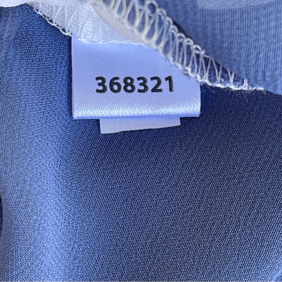 LOFT Blue White Floral Stripe Chiffon Hem Layered Cami Tank Top Size M NWT - Picture 10 of 11